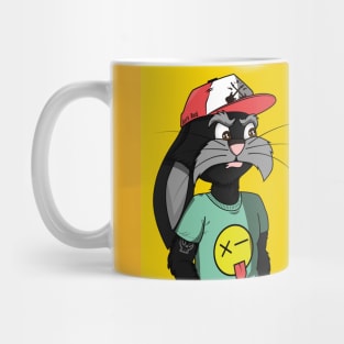 Collage of Black "Pink Nose" Rabbit nº0004 Mug